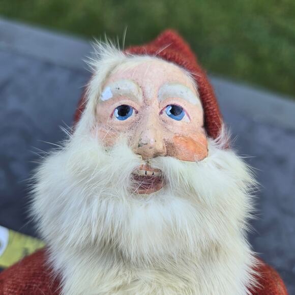Artisan Made Vintage Santa Father Christmas Signed Fur Beard and Trim Possibly - Picture 13 of 13